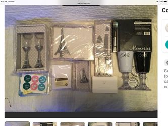 Nearly complete Wedding Bridal Setup. All new, never used. Paris France Theme