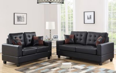 New Black Sofa and loveseat