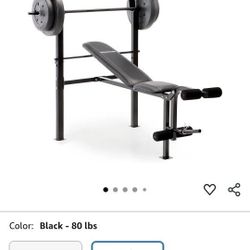 "Marcy Brand" Weight Bench Set - Bench / Barbells  / Dumbells 