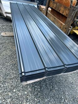 10FT x 3FT Anthracite Grey Metal Ribbed Roofing / Siding Panels, 29 Gauge