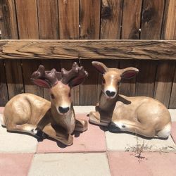 New Set Of Deers Made Out Of Cement Beautiful Yard Decoration 