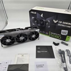 Selling my like new Asus GeForce RTX 5080 TUF OC. Card was bought at Microcenter in 02/2025.