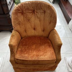 Sofa King Comfortable Orange Vintage Arm Chair For Sales! Free Local Delivery 🚚 