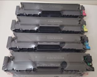 HP CARTRIDGES Laser Jet Toner 414A New Set W2020A Black, W2021A Cyan, W2022A Yellow, W2023A Magenta