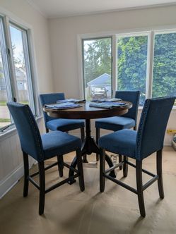 Small, Round, Counter-Height Table w/ Pedestal Base - $200