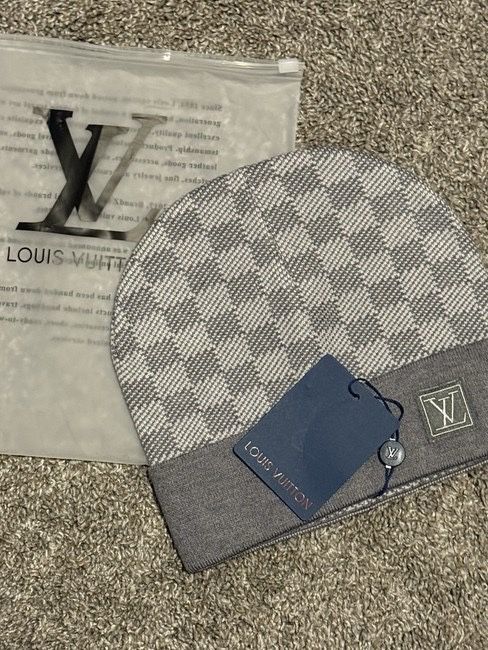 Lv Beanie Checkered 