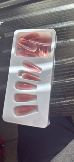 Press-On Nails Set Pink Chrome