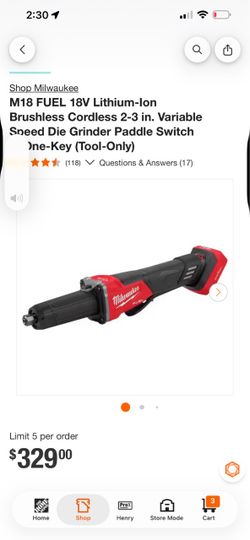 Milwaukee die grinder