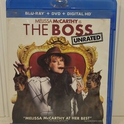 $5 BLU RAY MOVIE. THE BOSS. BLU RAY / DVD ONLY. NO DIGITAL. $5 OR TRADE FOR A MOVIE TITLE I DO NOT ALREADY OWN.