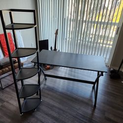 Desk Black, 48x22 With Display Stand