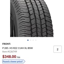 Michelin Tires 22in