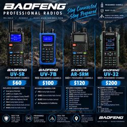 Baofeng Model Radios FOR SALE CHECK MY PAGE FOR MORE INFO!!