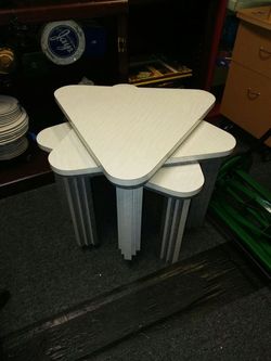 Set of 3 Formica end tables..