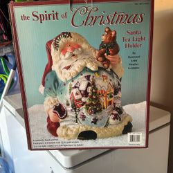 Blue Sky “Spirit of Christmas” Santa Tea Light Holder by Heather Goldminc (Boxed(open To Offers)