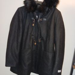 Calvin Klein Women Faux Fur Hooded Jacket 