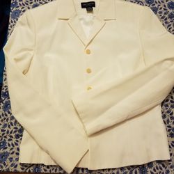 Ann Taylor Ivory Blazer Size L