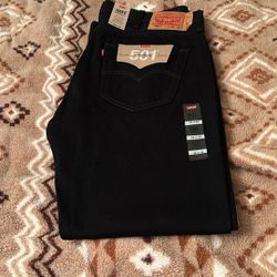NEW Levi’s 501 Men’s Black Jeans / Size 38” X 32” NEW