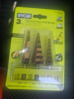 Ryobi 3 piece step bit set. $18 obo.