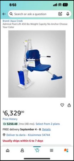 Aqua Creek ADA Pool/Spa Lift Chairs