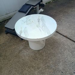 Faux Marble Table  Heavy Base
