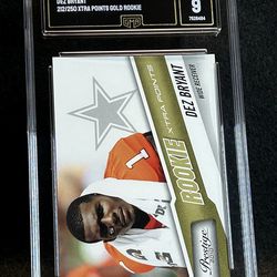 2010 Prestige ✨ Dez Bryant ✨ Xtra Points Gold Rookie 212/250 GMA 9 Mint 💎 - Dallas Cowboys