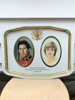 Prince of Wales and lady Diana tray