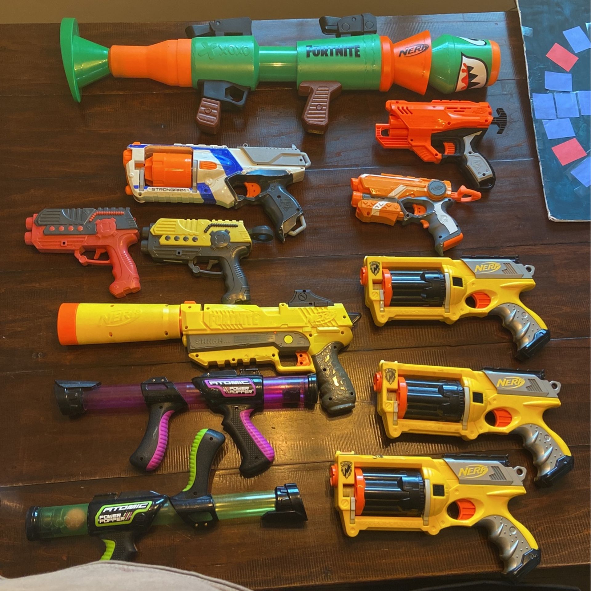 Lot Of Nerf Guns! 12 Guns, 2 Atomic, 10 Nerf