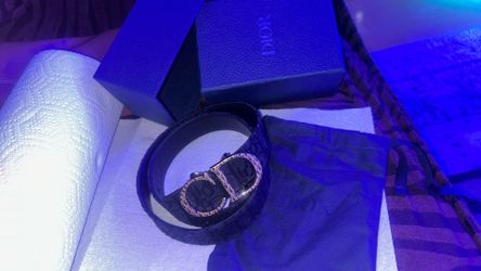 Dior CD blue black authentic belt