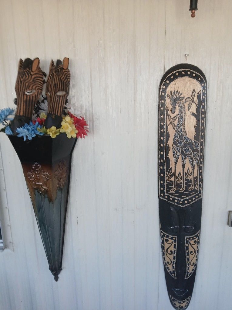 Art African. Flowers zebra.$ 10 All three