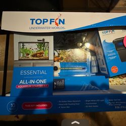 NEW- Top Fin Fish Tank Starter Kit 10 Gallon