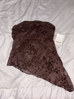 Brown lace top