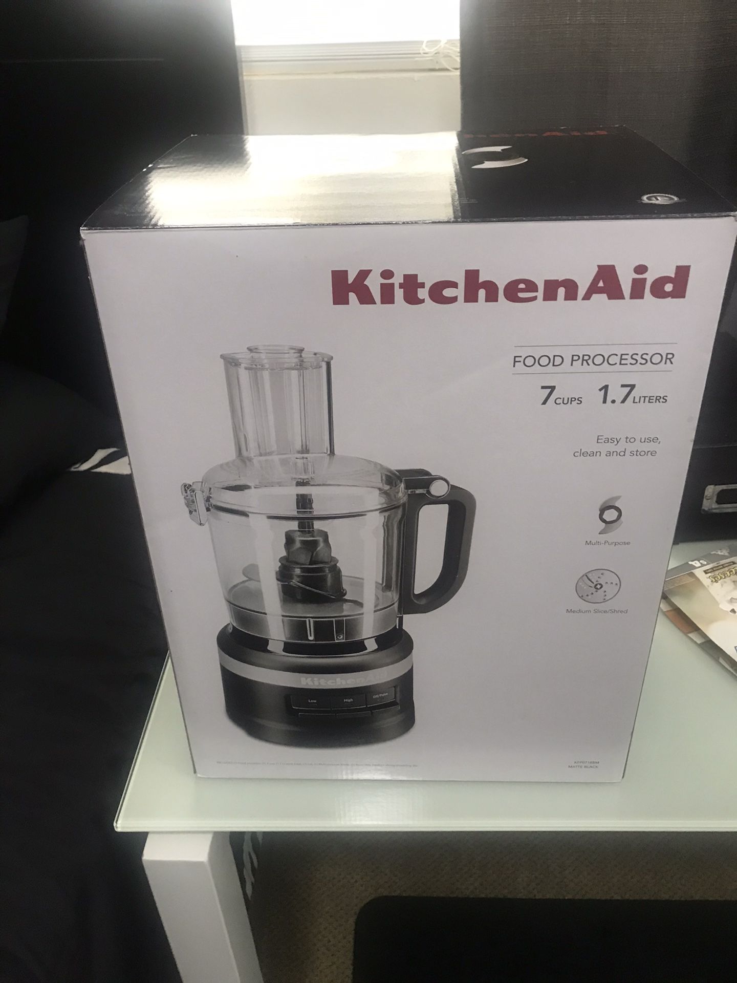 KitchenAid 7-Cup Food Processor, Matte Black (Kitchen Appliance)