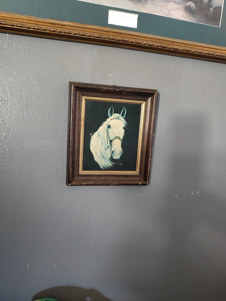 Vintage Horse Head Painting
