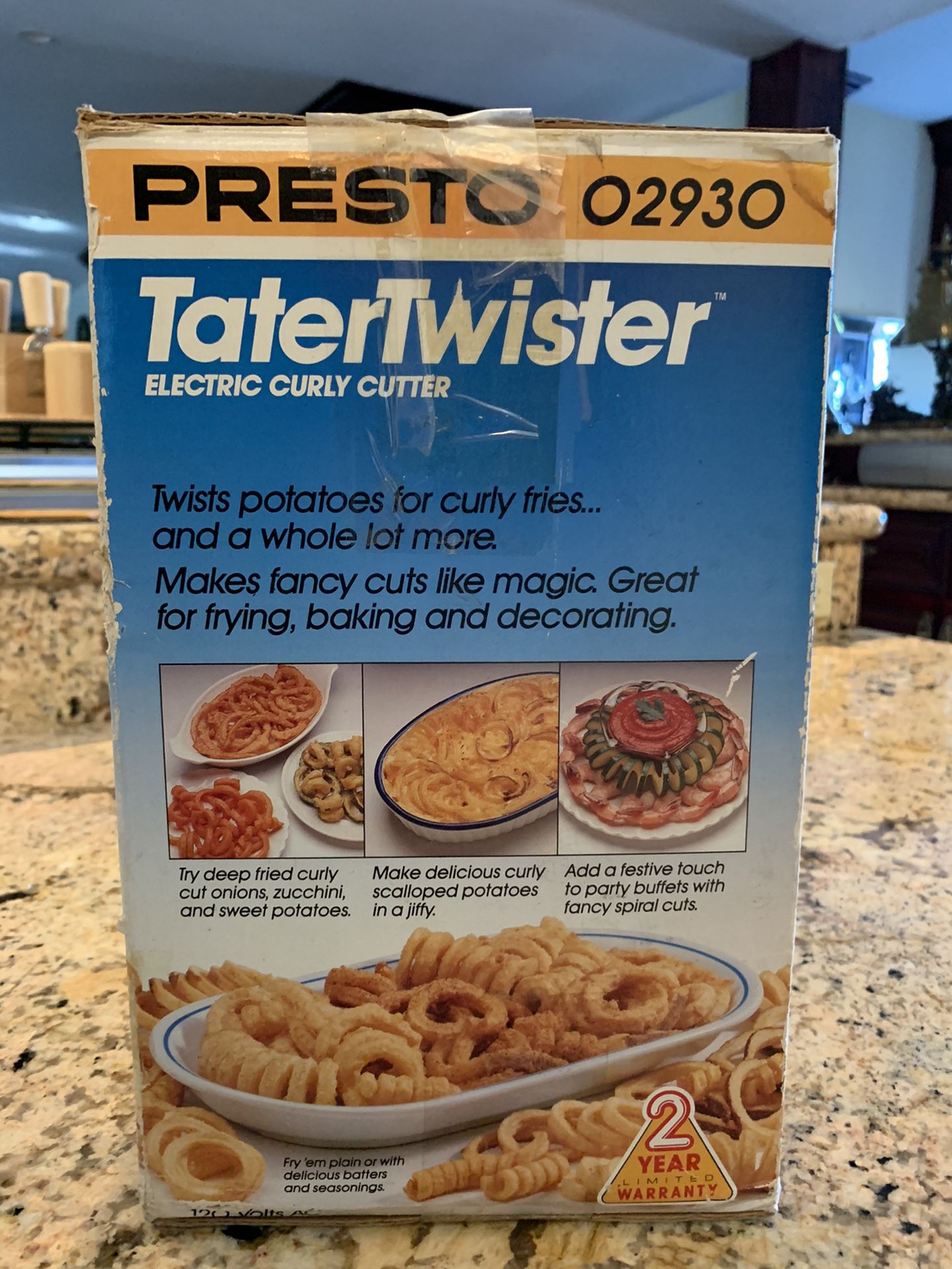 Presto Tater Twister Electric Curly Fries Potato Spiral Vegetable Slicer  02930