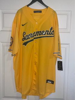 Sacramento Athletics Lawrence Butler MLB Elite Home Yellow Vapor Stitched Jersey Rickey Henderson Patch 125TH Anniversary Adult Mens Size XXL New with