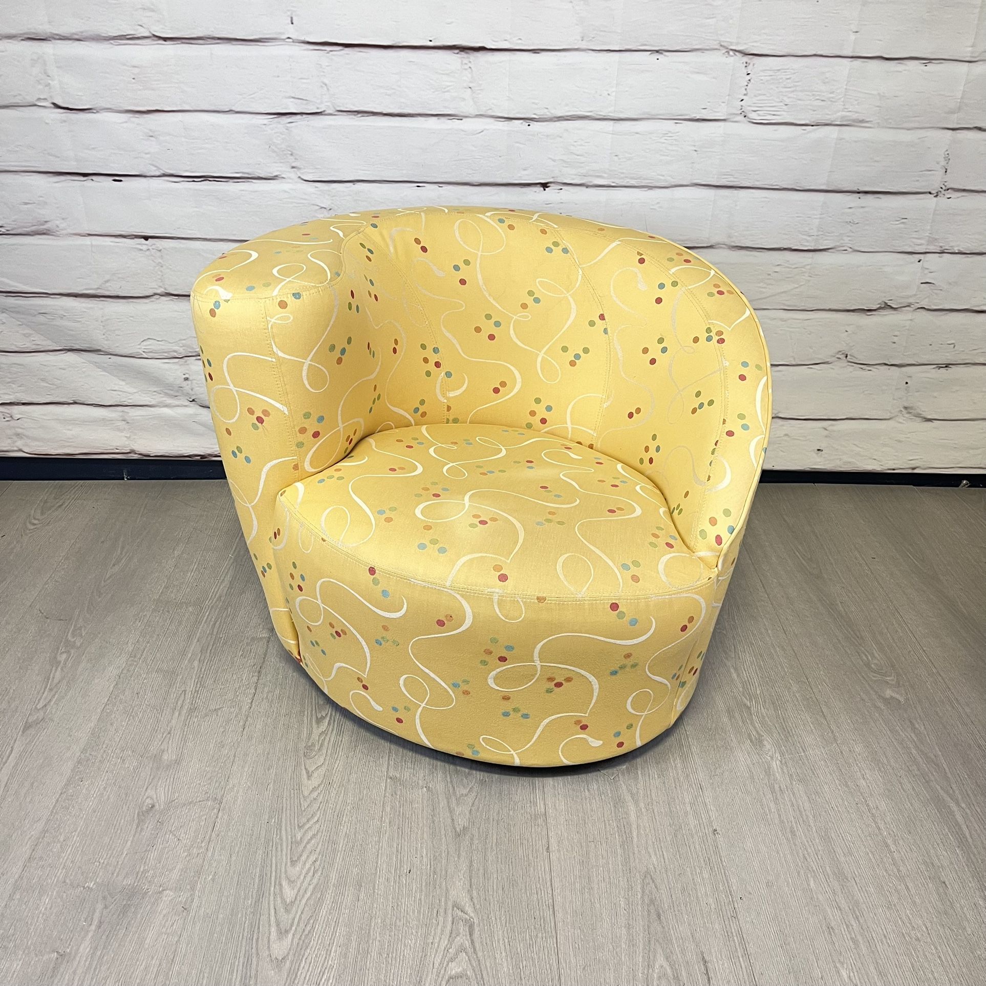 Vladimir Kagan Nautilus Yellow Swivel Chair
