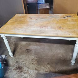 FOR SALE: DIY WOOD KITCHEN TABLE.  NO CHAIRS

$30.00 

Perfect for DIY or its a solid piece 

Size 5ft long x 3ft deep x 30in tall

Pick up Alexander 