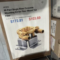 MOEN M-Pact Single Riser Concrete Mounting Kit for Floor Mount Tub Filler