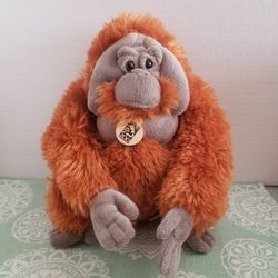 Wild Republic Orangutan Orange Monkey 12" Plush Stuffed Animal Toy realistic  Yy