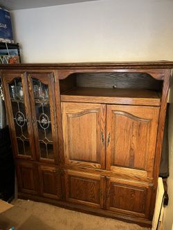 Wooden entertainment center