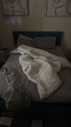queen size bed with drawers at bottom