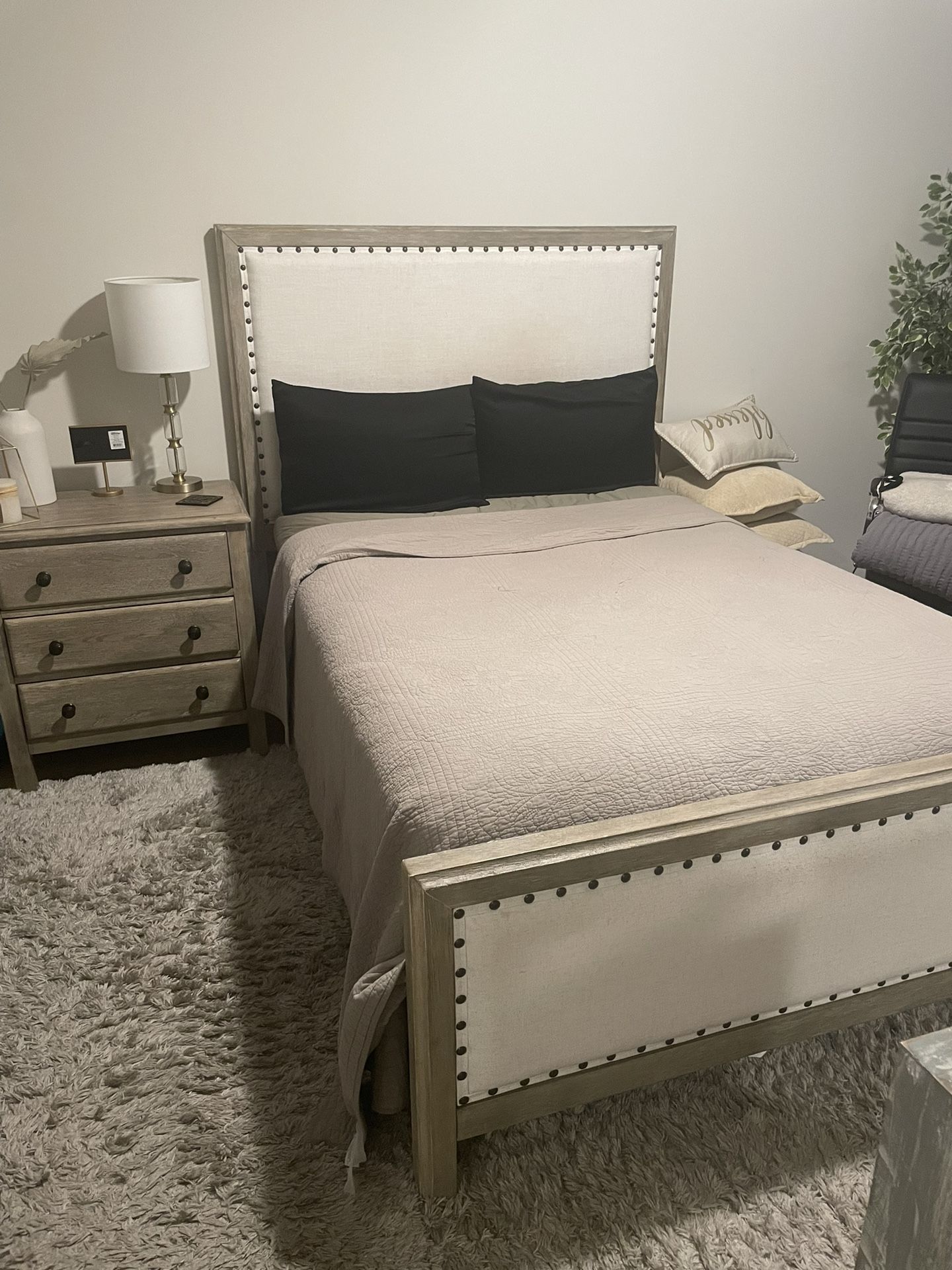 Bed Frame And Nightstand