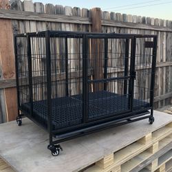New! 37” Medium Foldable & Stackable Dog Cage Crate, For Small To Medium Size Pets, Easy To Setup Cage, New 📦 
