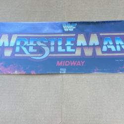 WrestleMania Wrestlefest Midway Arcade Video Game Marquee 