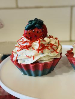 Handmade Organic Strawberry Cupcake Soap
