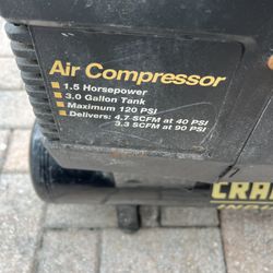 Craftsman 1.5HP/3.0gal Air Compressor 