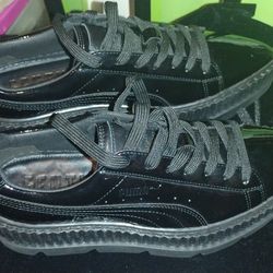 Puma Pointy Creeper Patent Womens 7.5, Black, Rihanna Fenty.