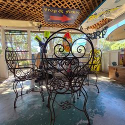 Vintage Wrought Iron table set
