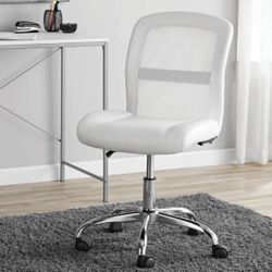 White Mid-Back, Vinyl Mesh Task Office Chair
