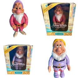 Vintage Disney Figurines Snow White and the 7 Dwarfs( Sneezy, Grumpy)
